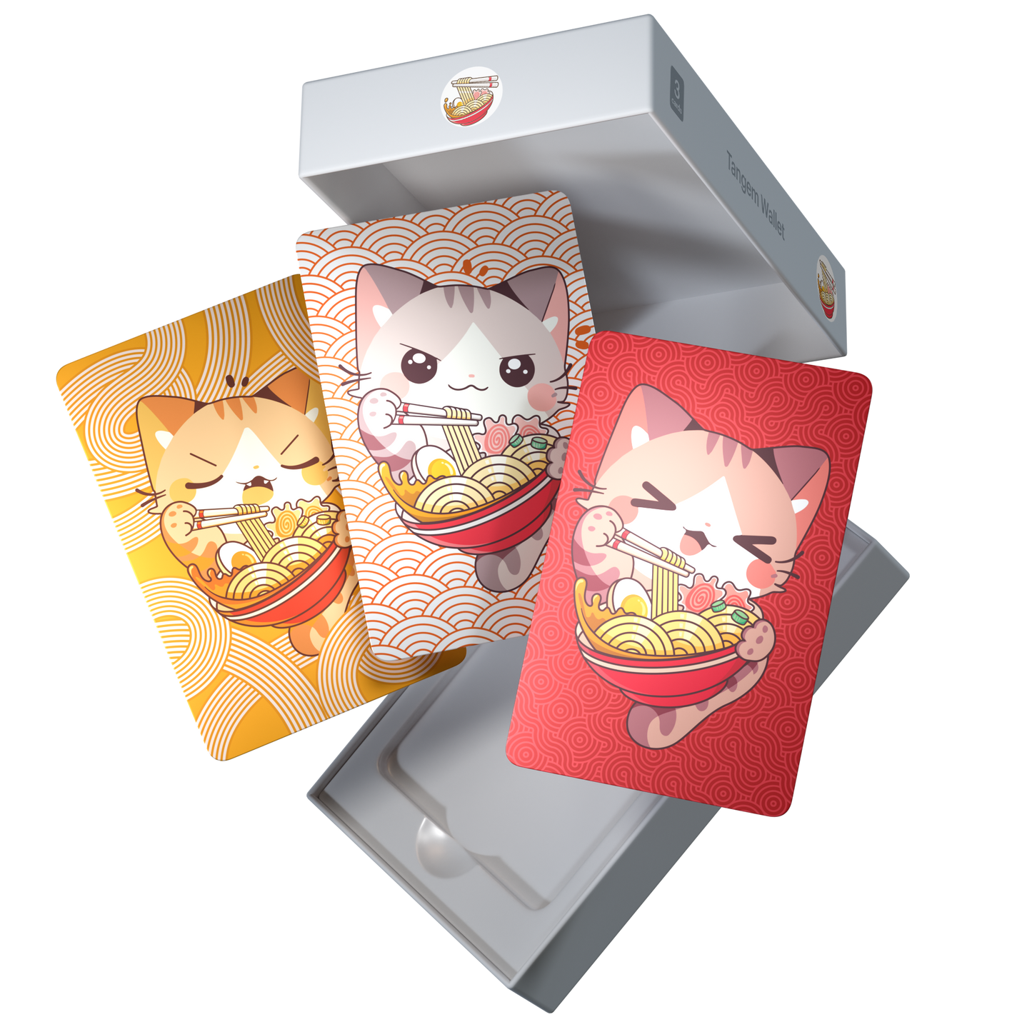 Tangem Wallet – 3 Kaart Set (Ramen Cat Collectie) | Cold Wallet met NFC in Japanse Anime Stijl