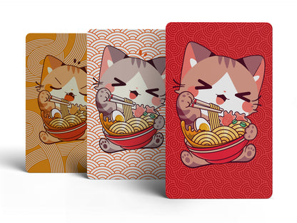 Tangem Wallet Ramen Cat Collectie – drie kaarten met katten- en ramen-illustraties