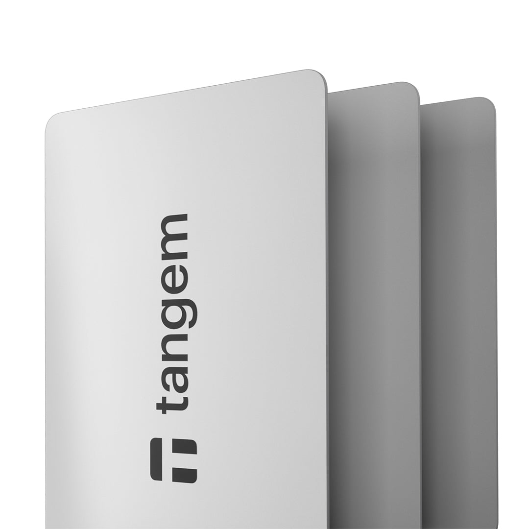 Tangem Wallet kaarten wit – overzicht van wallet en back-ups