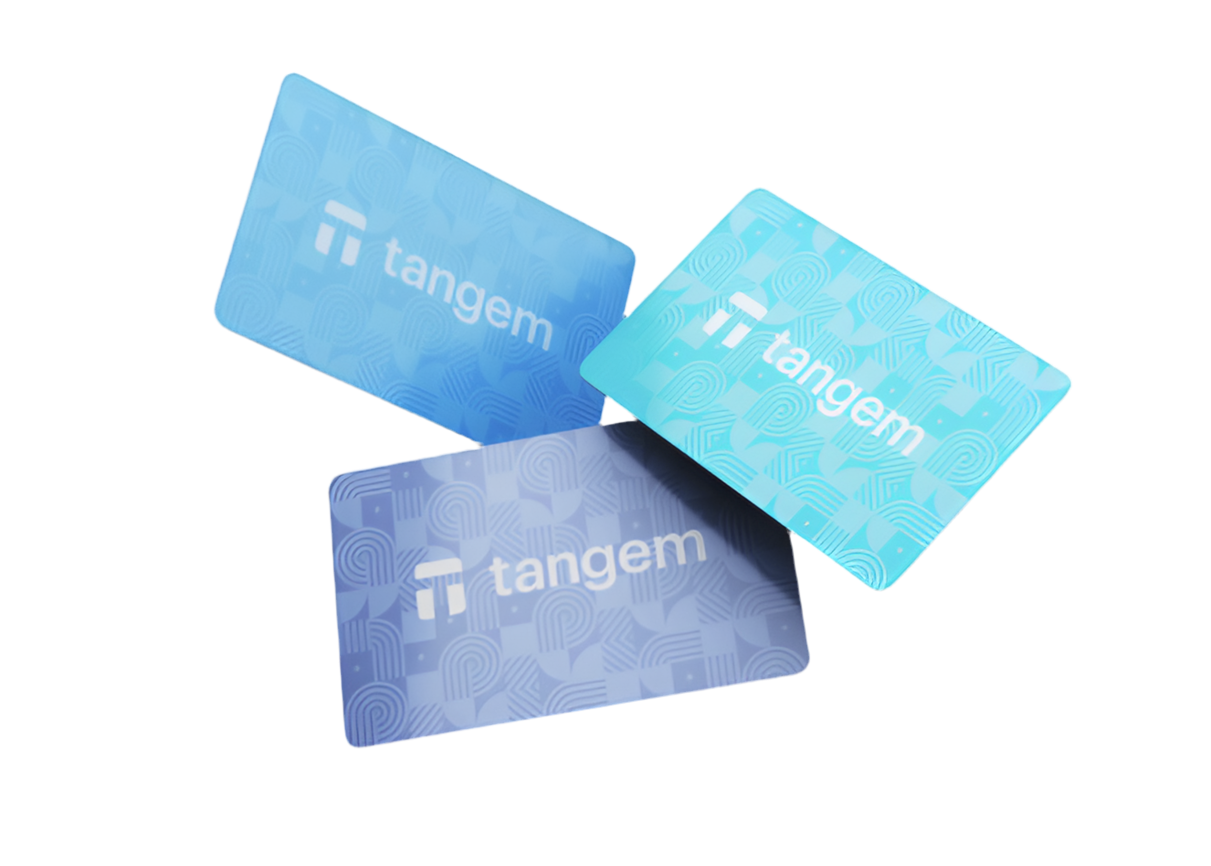 Tangem Wallet Shades of Winter – 3-kaart set in blauw design